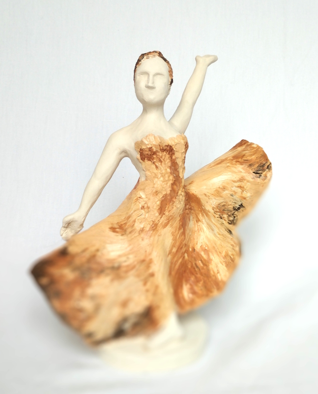 sculpture de danseuse, robe, commande de sculpture personnalisée