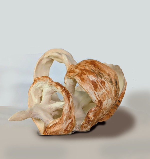 sculpture en argile coquillage bord de mer