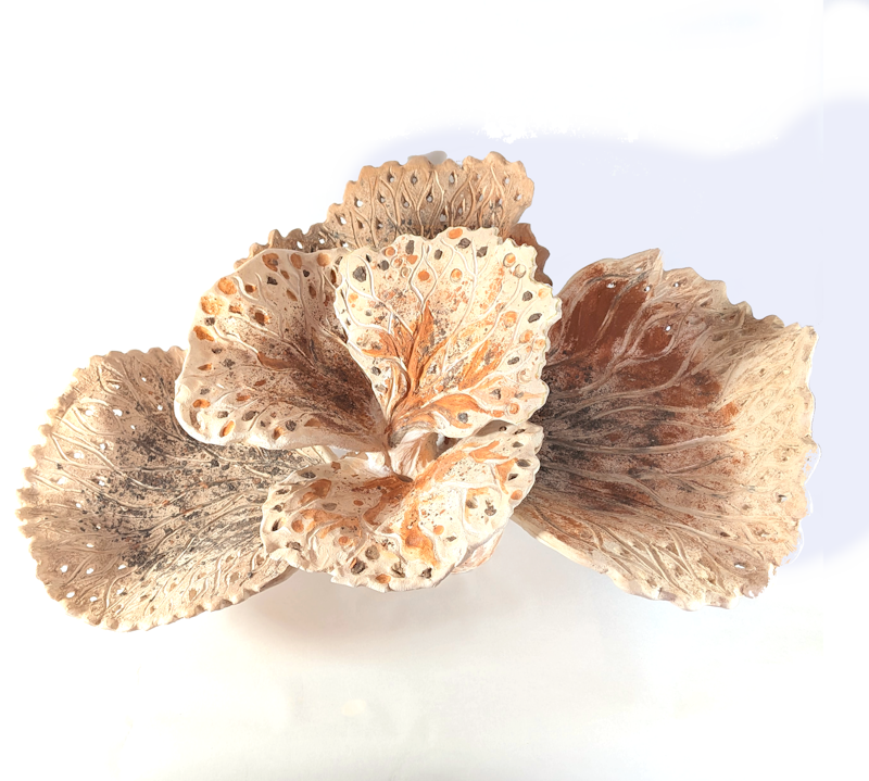 sculpture de corail feuille en argile